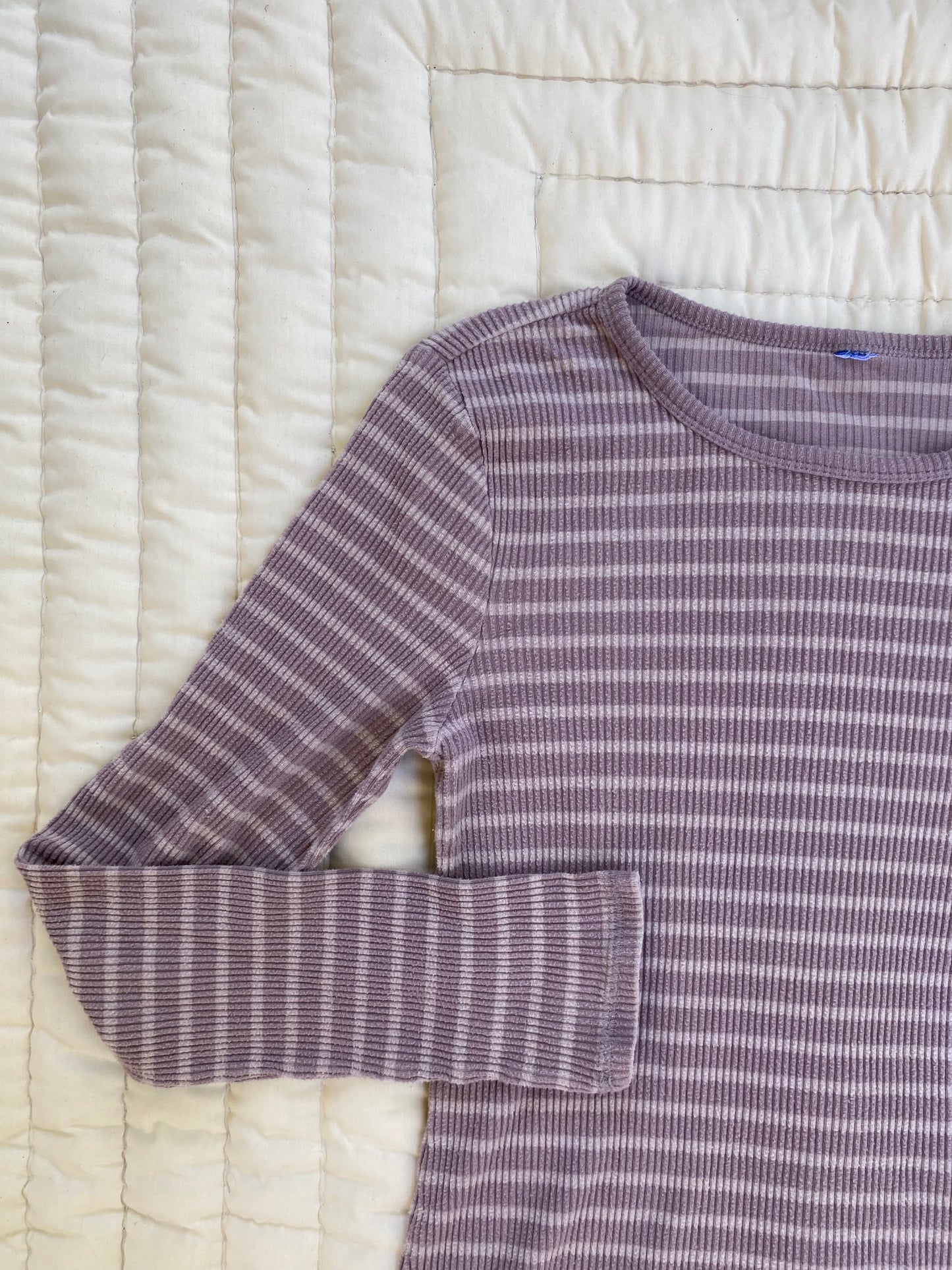 Twilight Striped Ribbed Long Sleeve Top – Pacific Northwest Y2K Aesthetic