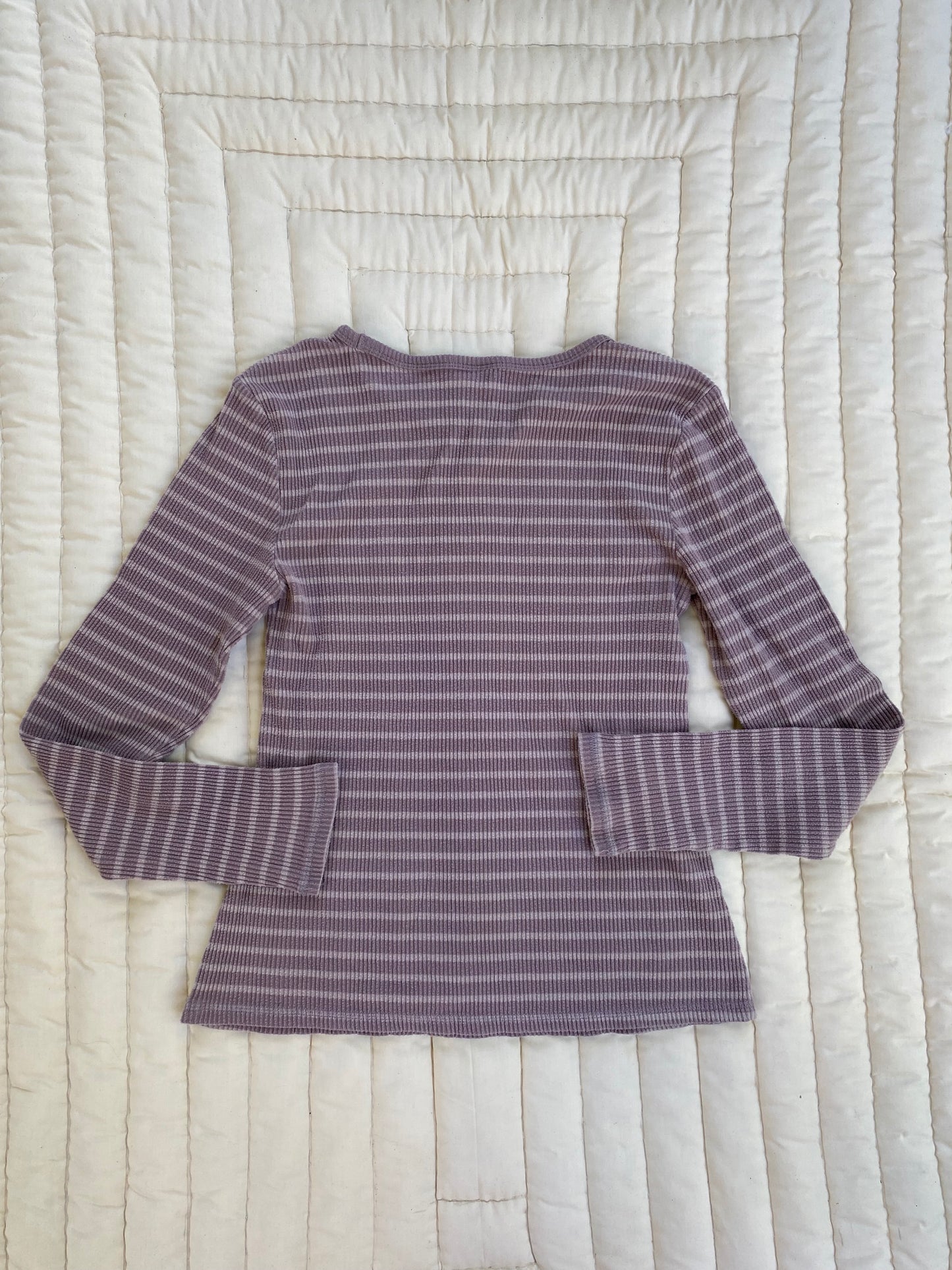 Twilight Striped Ribbed Long Sleeve Top – Pacific Northwest Y2K Aesthetic