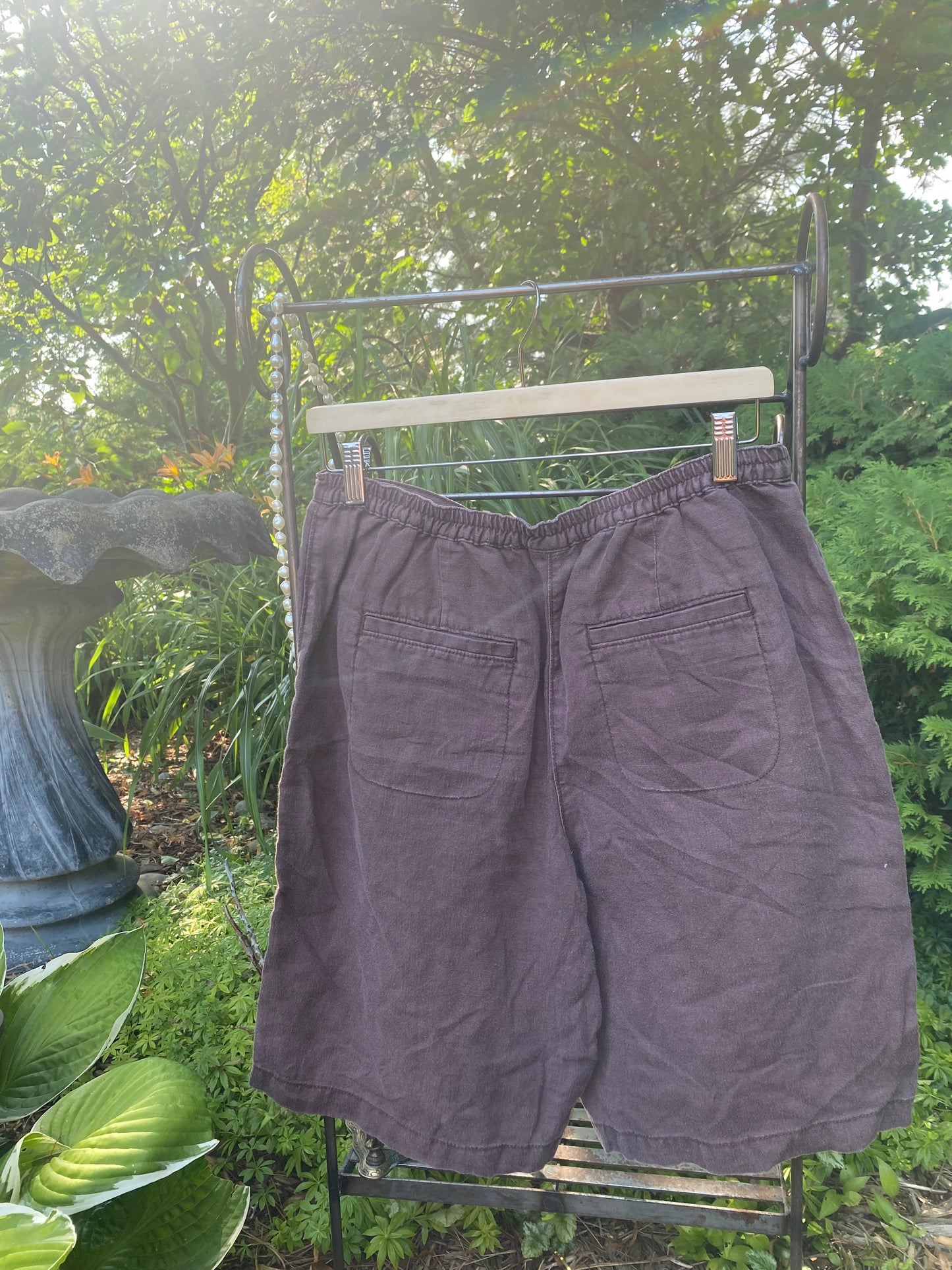 Vintage LL Bean Brown Linen Short bottoms