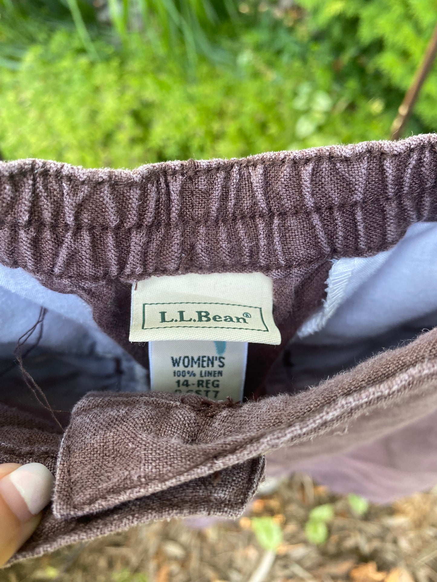 Vintage LL Bean Brown Linen Short bottoms