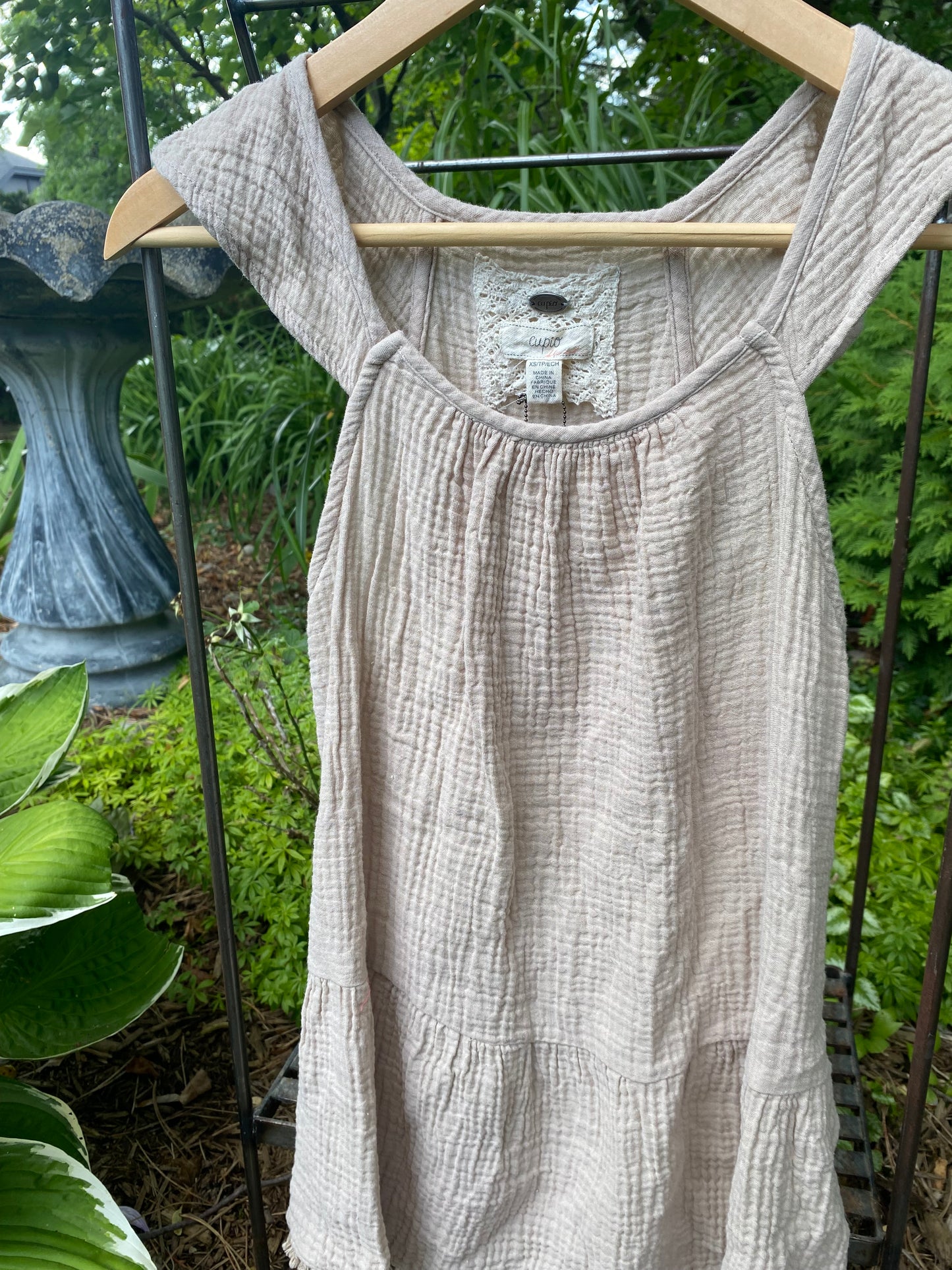 Vintage Prairie Lace Peasant Blouse