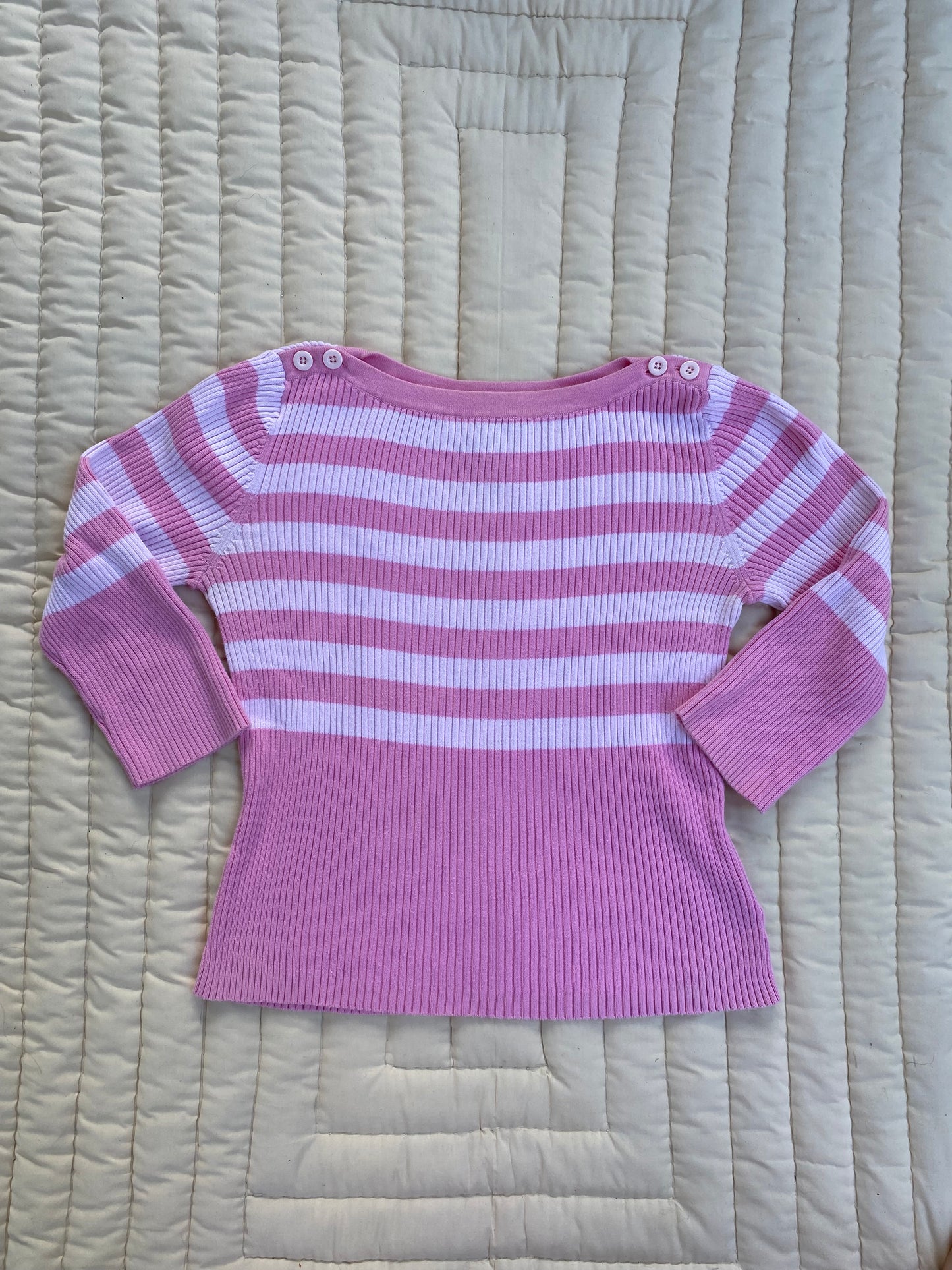 Y2K Pink Striped Knit Top – Jessica Stanley Twilight Vibes
