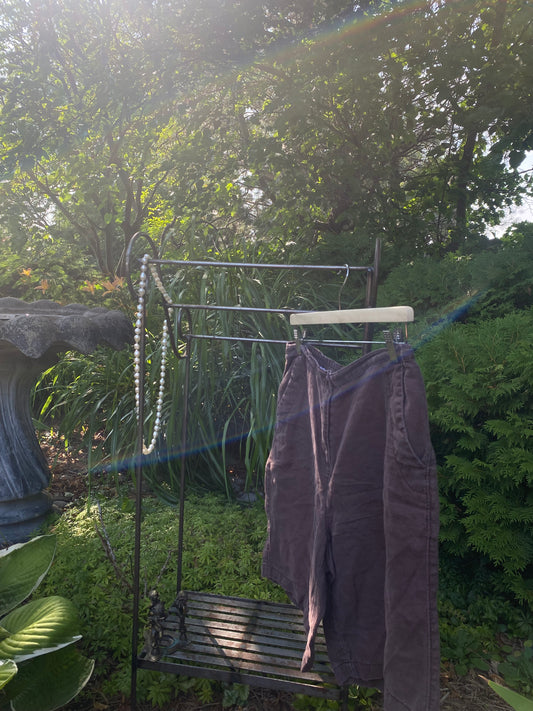 Vintage LL Bean Brown Linen Short bottoms