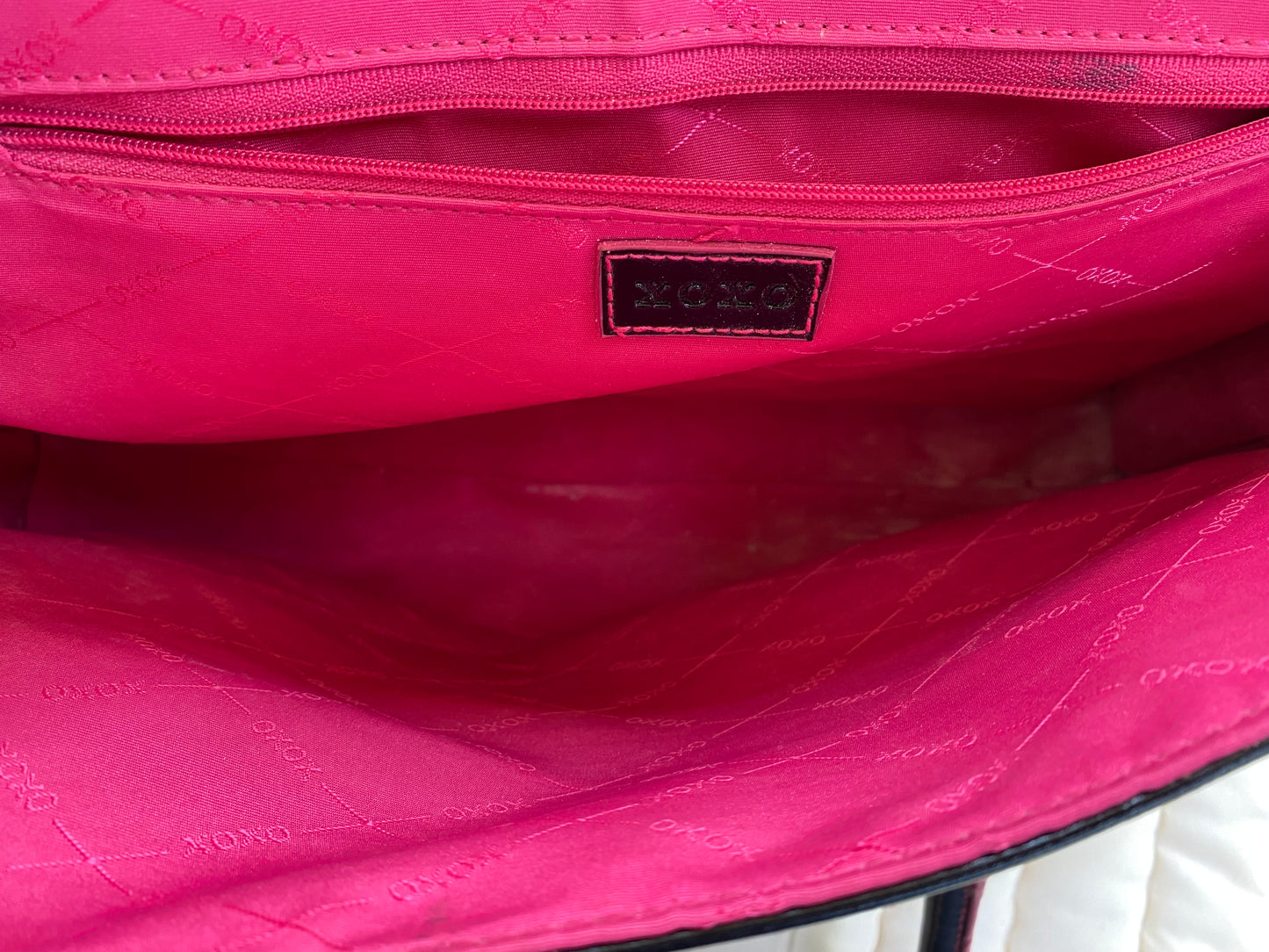 Y2K Coquette Black Tote — Pink Stitching & Heart Charm