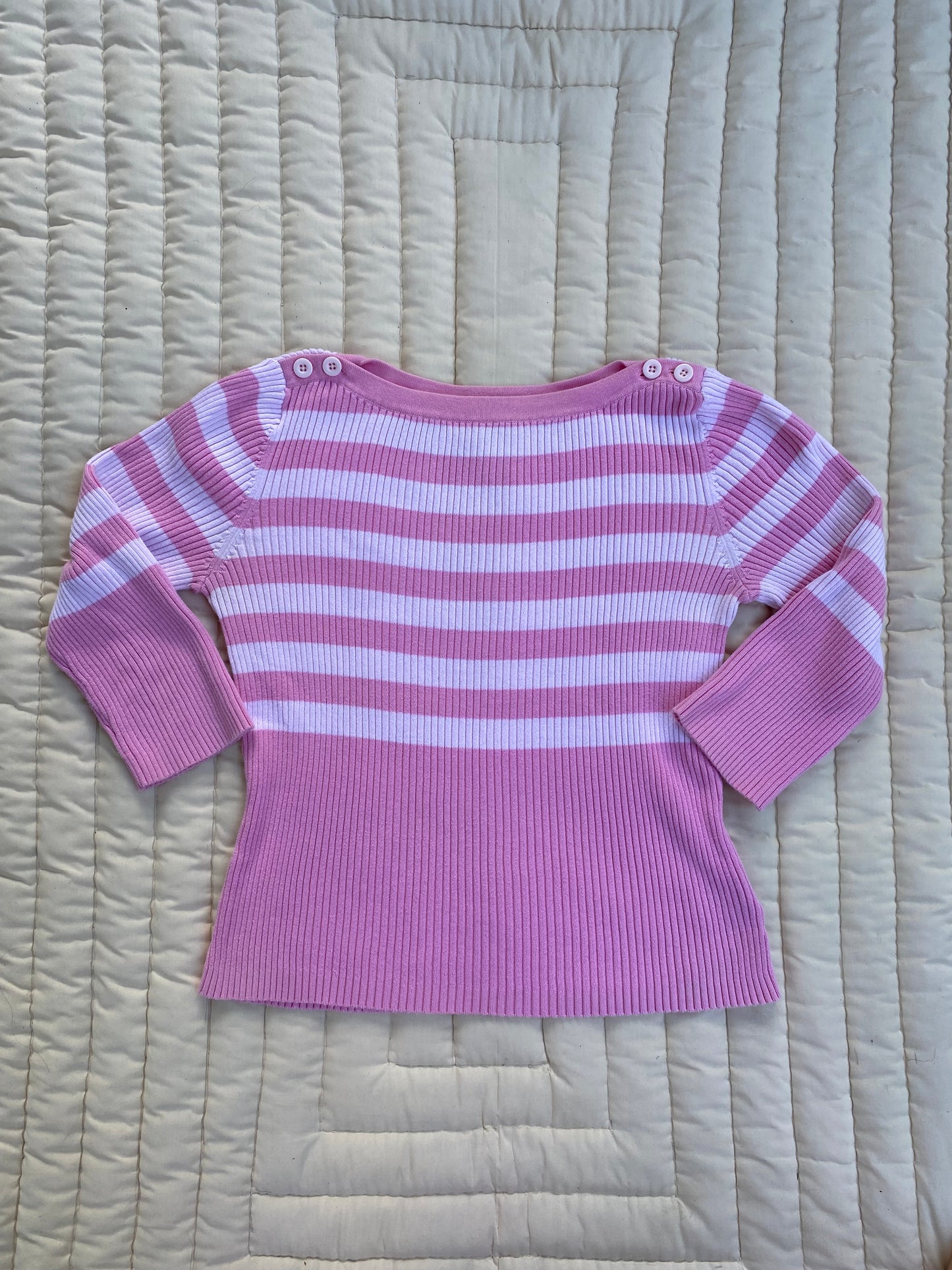 Y2K Pink Striped Knit Top – Jessica Stanley Twilight Vibes