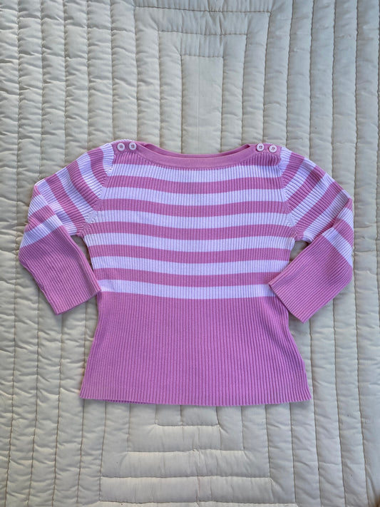 Y2K Pink Striped Knit Top – Jessica Stanley Twilight Vibes