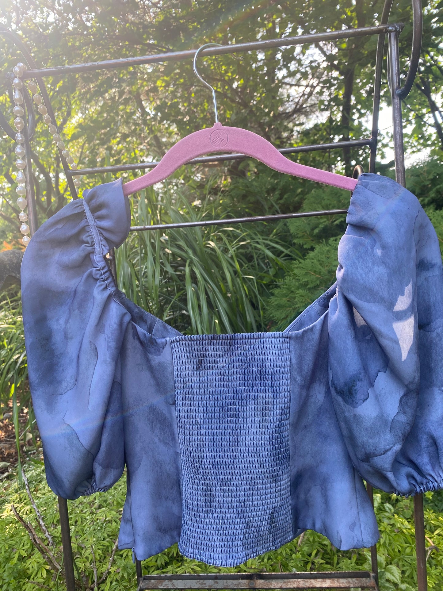 Wilfred Blue Puff Sleeve Blouse