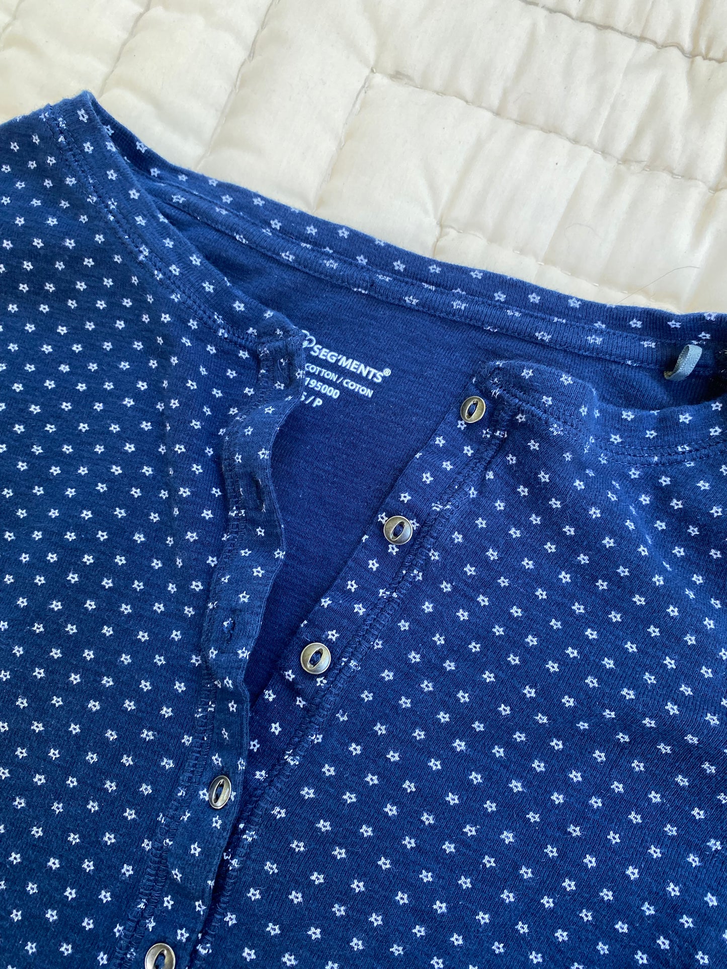 Cozy Blue Henley Long Sleeve | Y2K Twilight Inspired Shirt