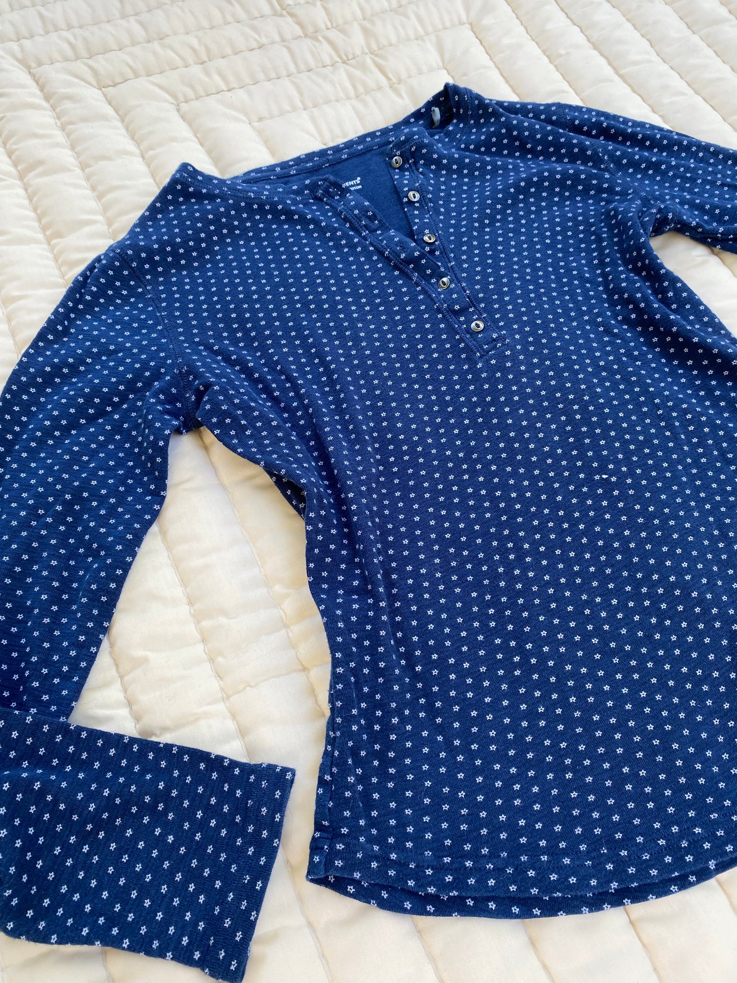 Cozy Blue Henley Long Sleeve | Y2K Twilight Inspired Shirt