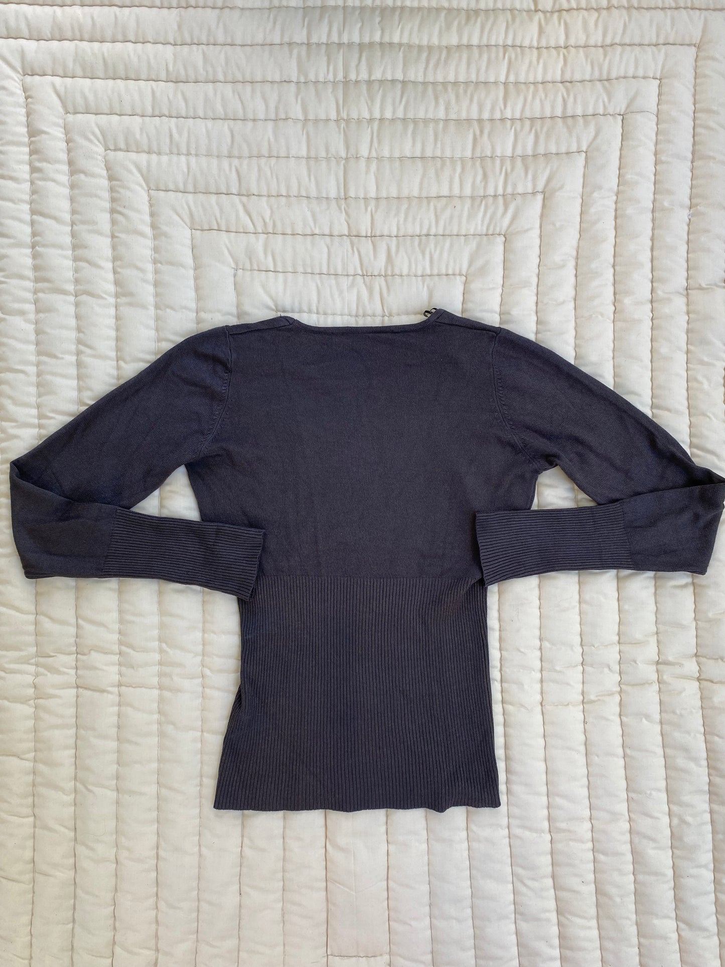Brown Ribbed Long Sleeve Top – Pacific Northwest Twilight Aesthetic