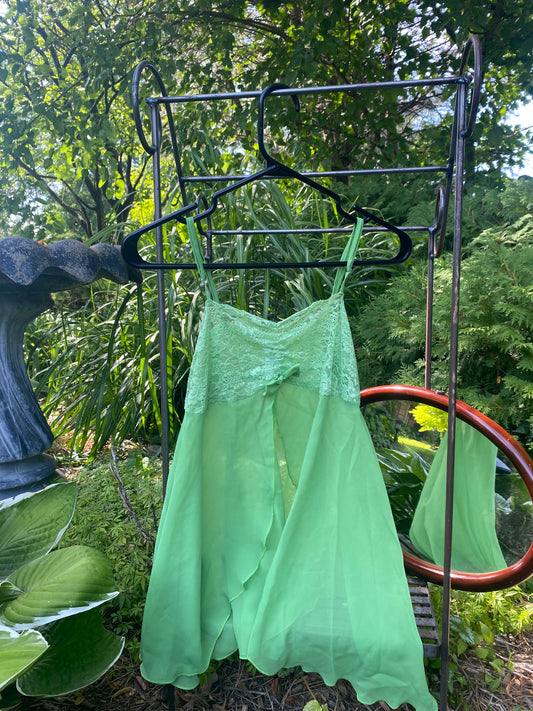 Vintage Mint Lace Camisole – Cottagecore Garden Muse Top