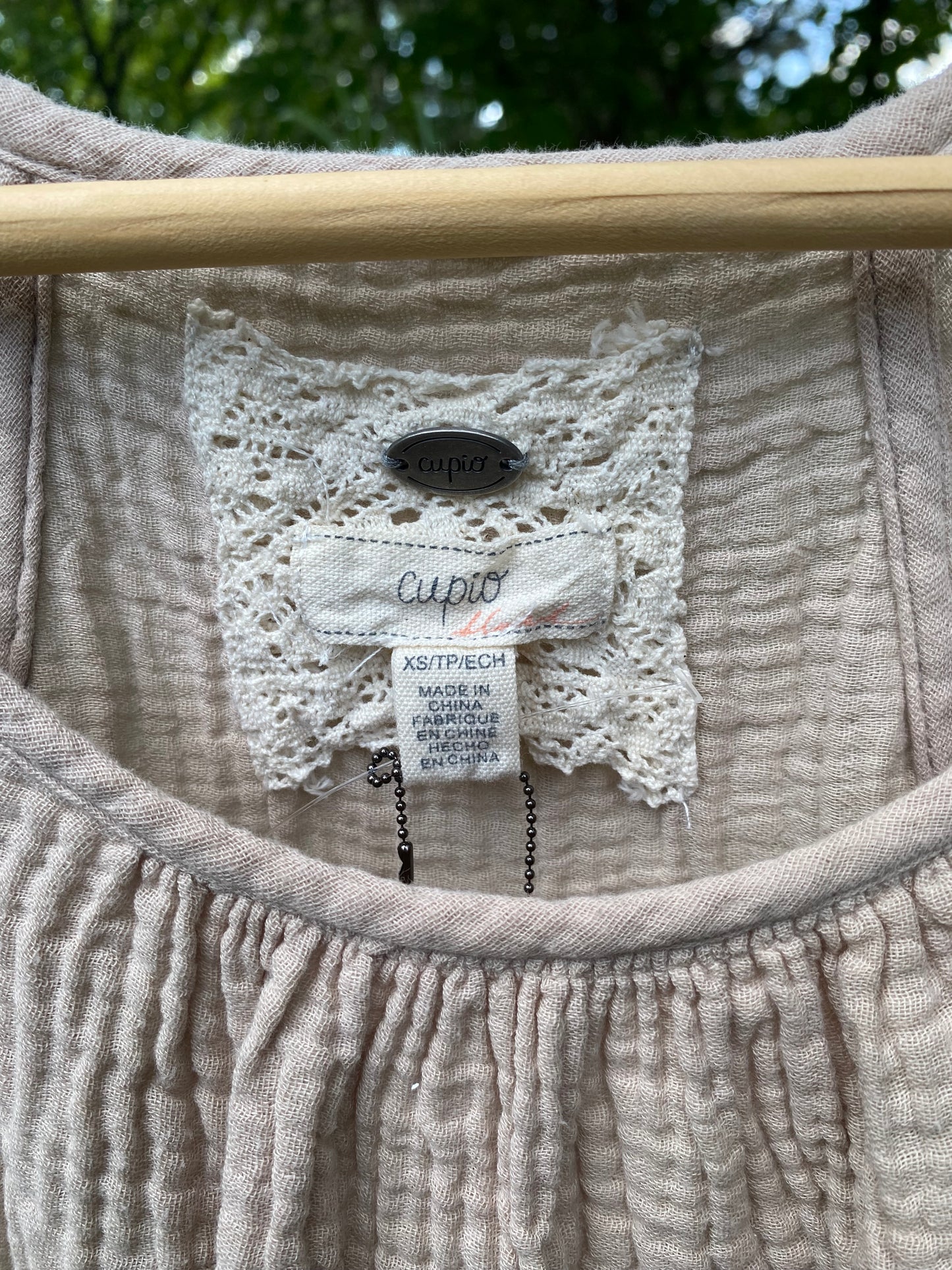 Vintage Prairie Lace Peasant Blouse
