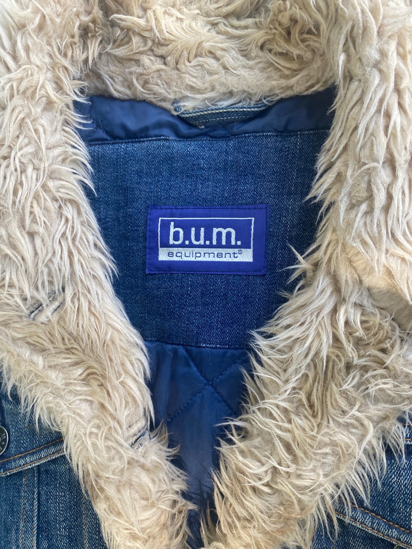 Vintage 70s Style Sherpa Denim Jacket